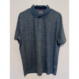 UNTUCKIT Short Sleeve Polo Shirt Men’s Large Blue Gray Casual Pullover